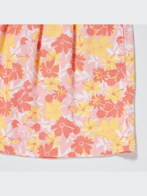 Mädchen Gemusterte Leinenmix Easy Shorts