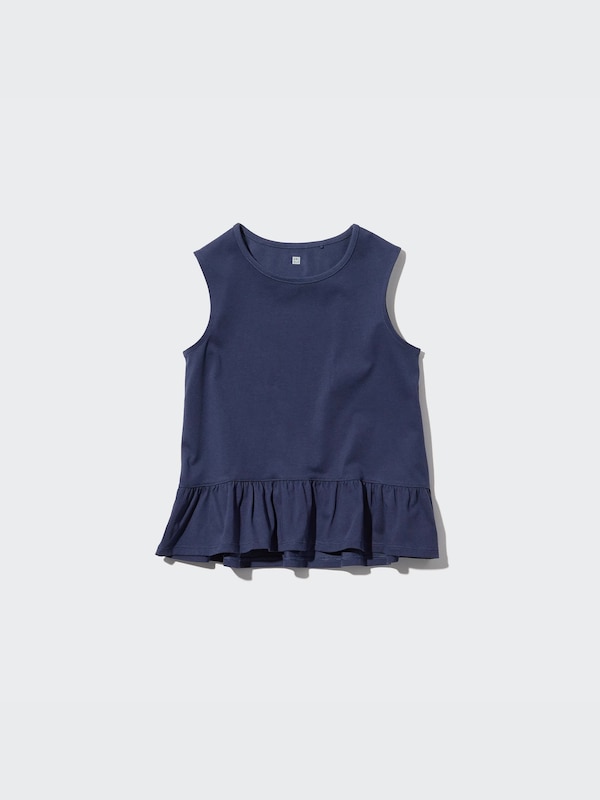 AIRism Cotton Frill Sleeveless T-Shirt
