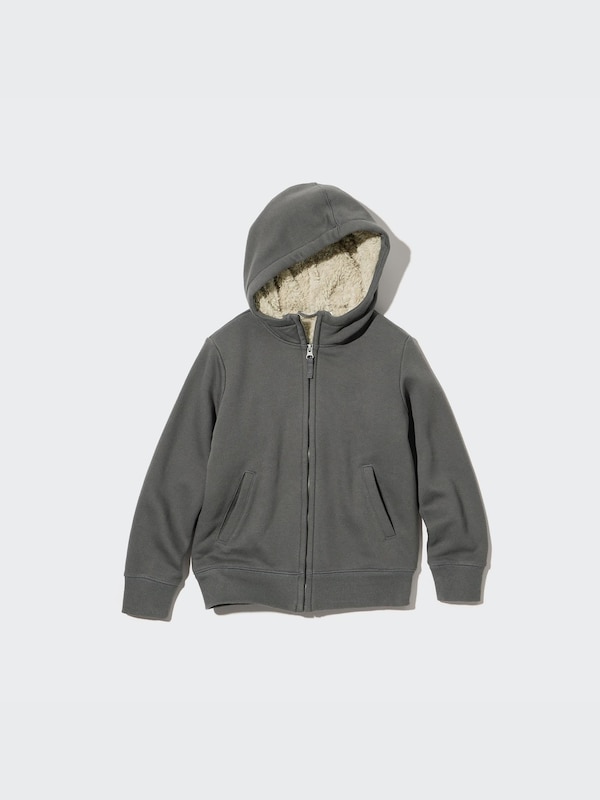 PILE LINED SWEAT FULL-ZIP HOODIE