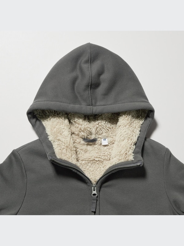 PILE LINED SWEAT FULL-ZIP HOODIE