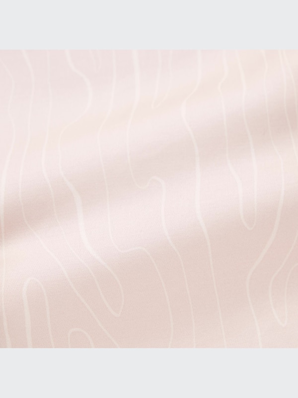 Printed Satin High Neck 3/4-Sleeve Mini Dress (Hana Tajima)