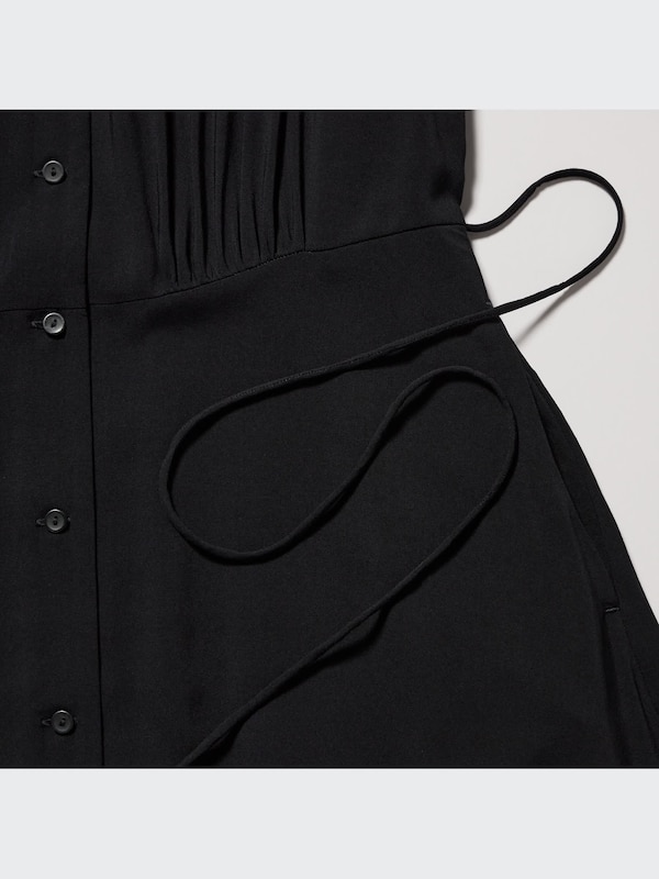 V-Neck 3/4-Sleeve Flare Dress