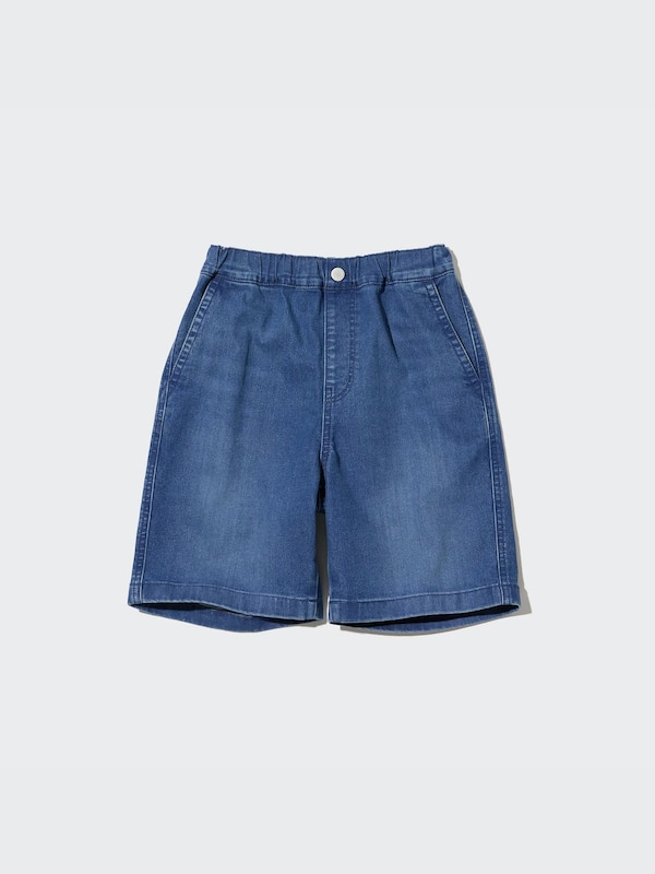 Stretch Denim Easy Shorts