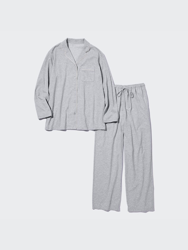 AIRism Cotton Long-Sleeve Pajamas
