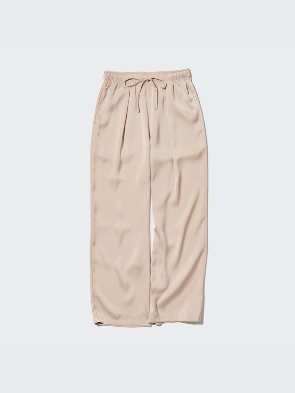 Satin Drape Straight Pants