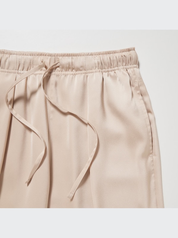 Satin Drape Straight Pants