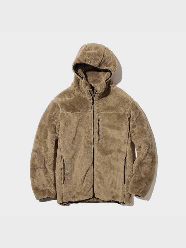 Windproof Outer Fluffy Yarn Fleece Parka