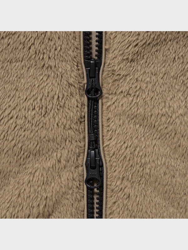 Windproof Outer Fluffy Yarn Fleece Parka