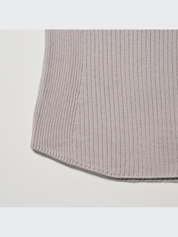 3D KNIT RIBBED LONG SLEEVE HIGH NECK SWEATER