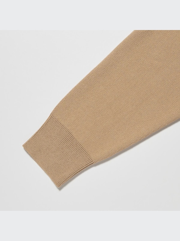 Smooth Cotton Long-Sleeve Crew Neck Sweater