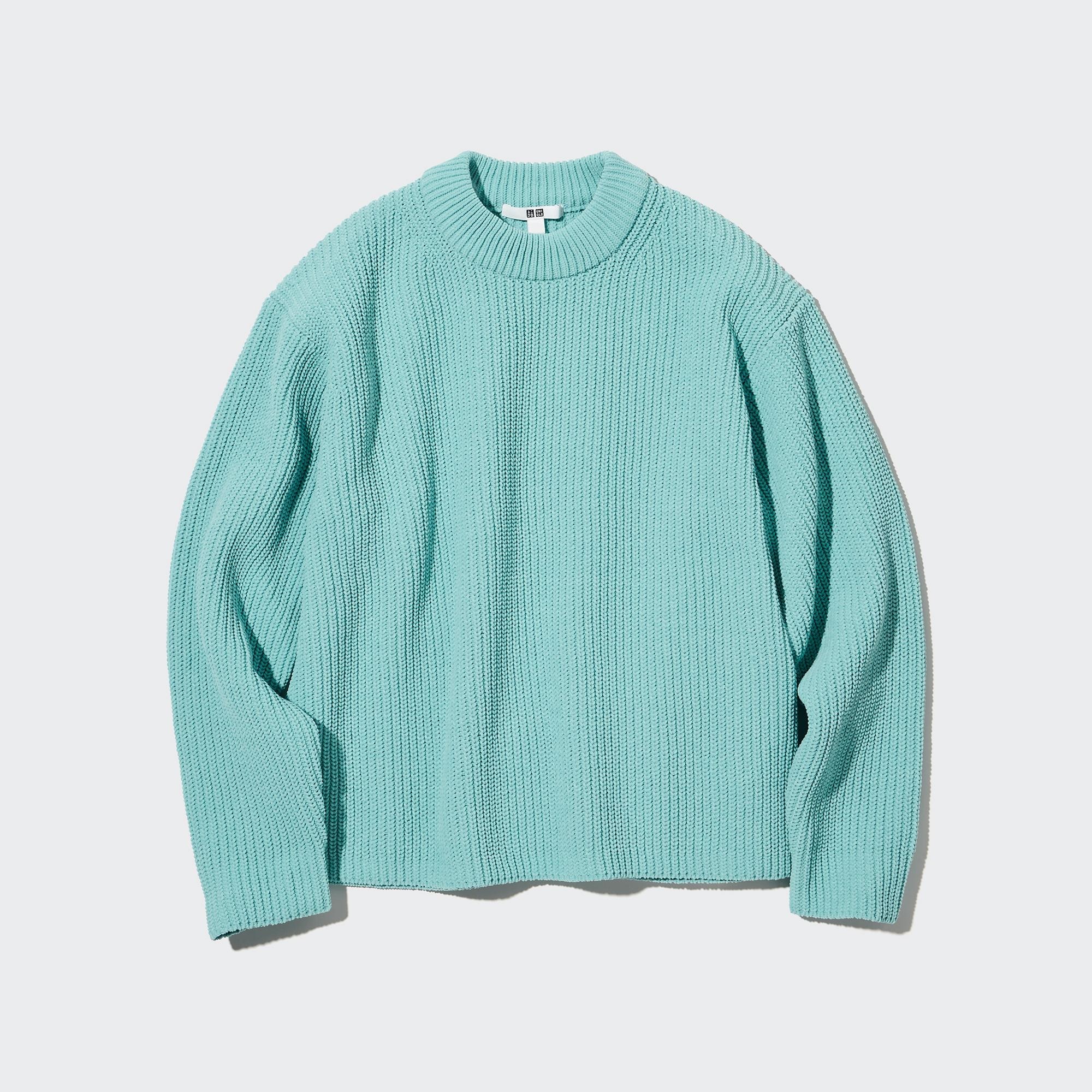 Washable Soft Knit Crew Neck Long-Sleeve Sweater