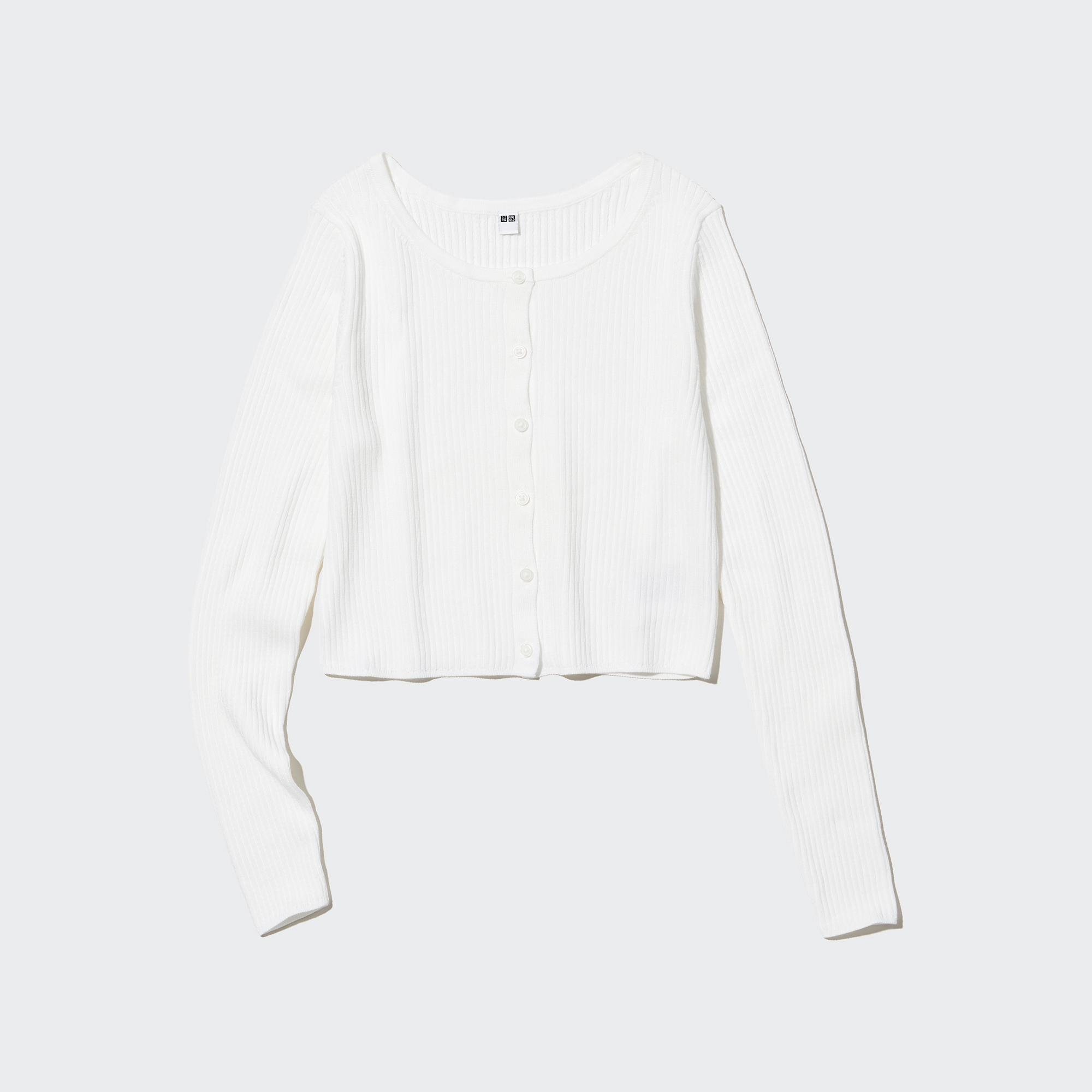 UNIQLO UV Protection Crew Neck Cropped Cardigan StyleHint