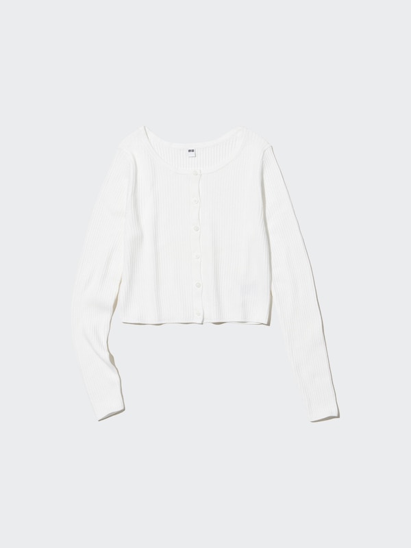 Cropped Crew Neck Cardigan