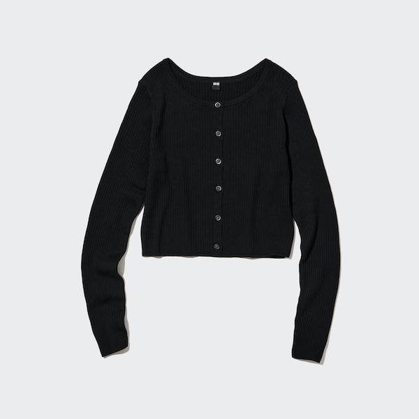 UV Protection Crew Neck Cropped Cardigan UNIQLO US