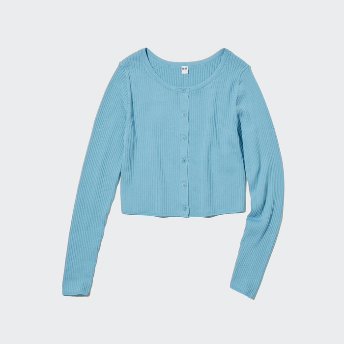 UV Protection Crew Neck Cropped Cardigan UNIQLO US