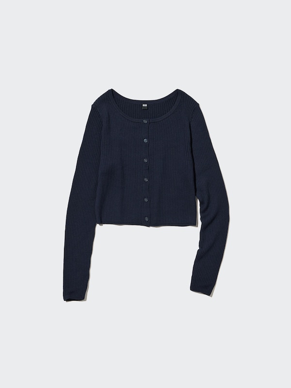 UV Protection Crew Neck Cropped Cardigan