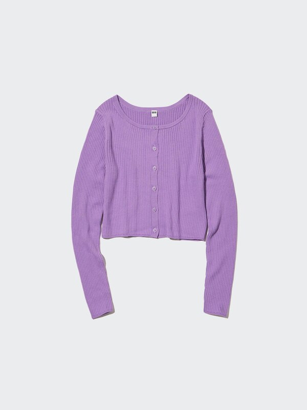 UV Protection Crew Neck Cropped Cardigan