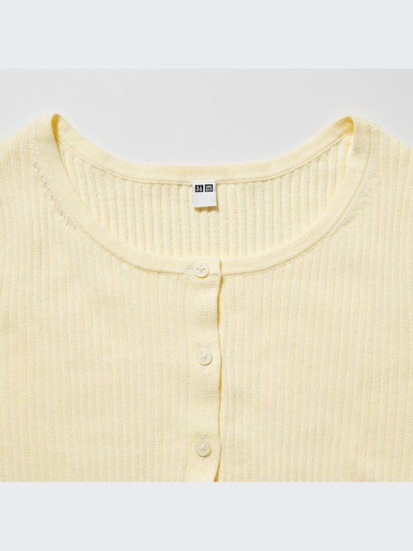 UV Protection Crew Neck Cropped Cardigan