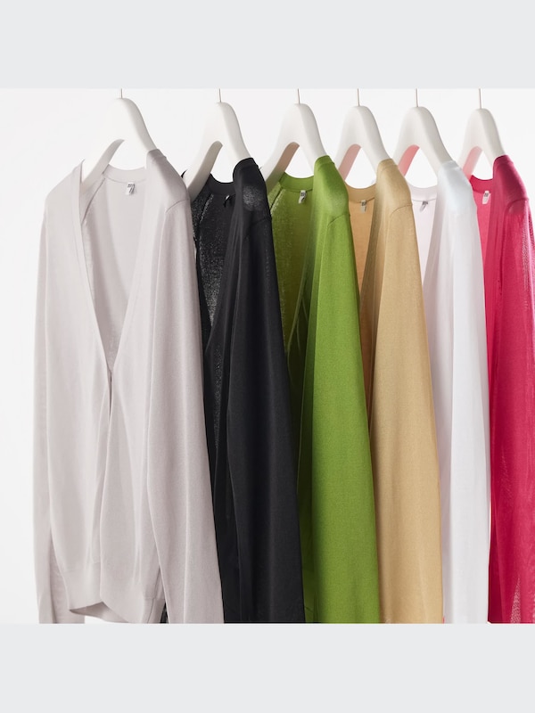 Light V-Neck Long-Sleeve Cardigan