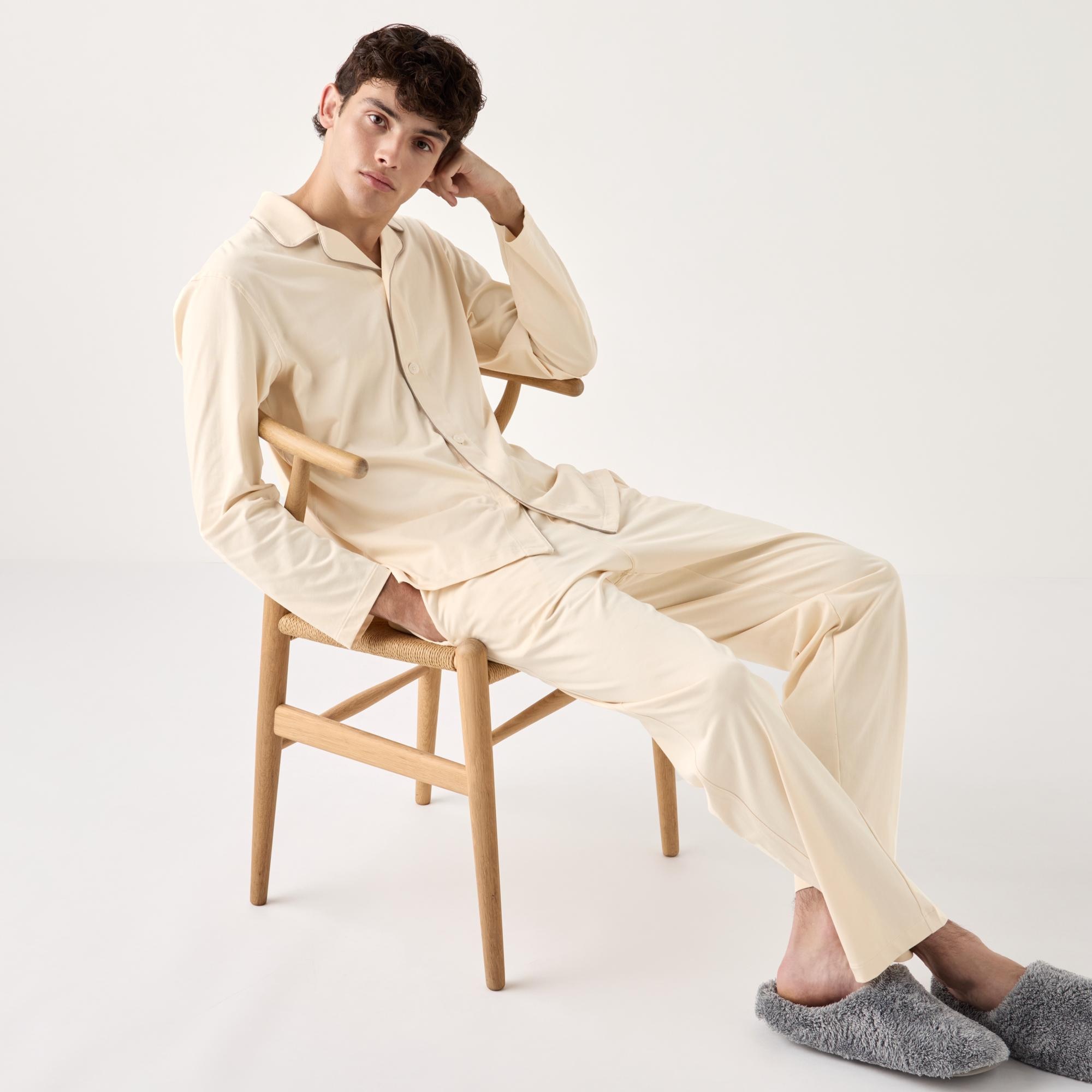 MEN S AIRISM COTTON PAJAMAS LONG SLEEVE UNIQLO CA