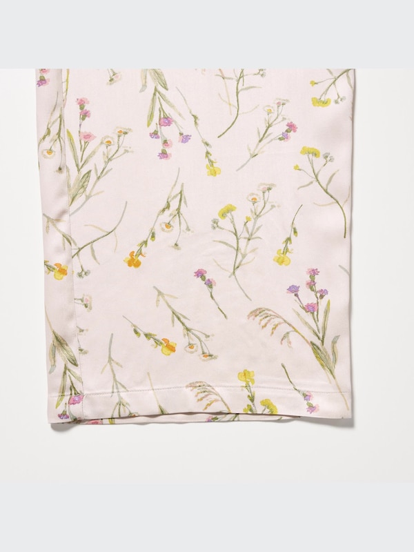 Rayon Satin Printed Long-Sleeve Pajamas
