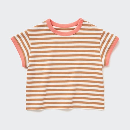 Toddler DRY Striped Crew Neck Short Sleeved T-Shirt