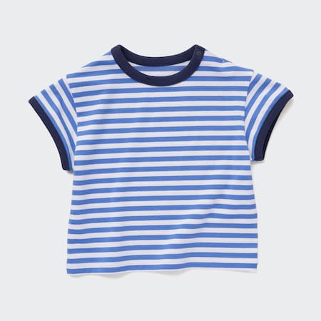 Toddler DRY Striped Crew Neck Short Sleeved T-Shirt