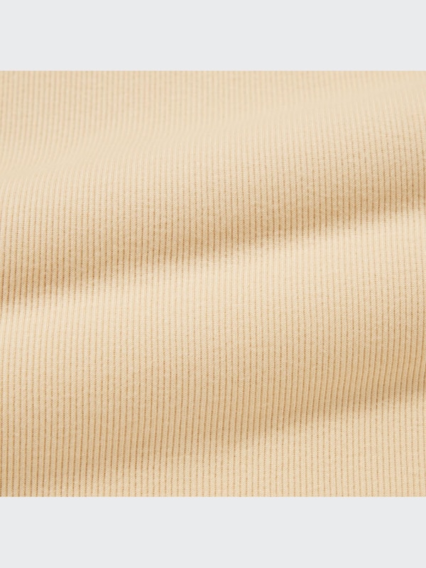 Haut coton dentelle côtelée sans manches