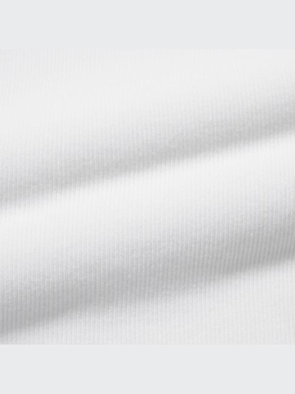 Haut coton dentelle côtelée sans manches