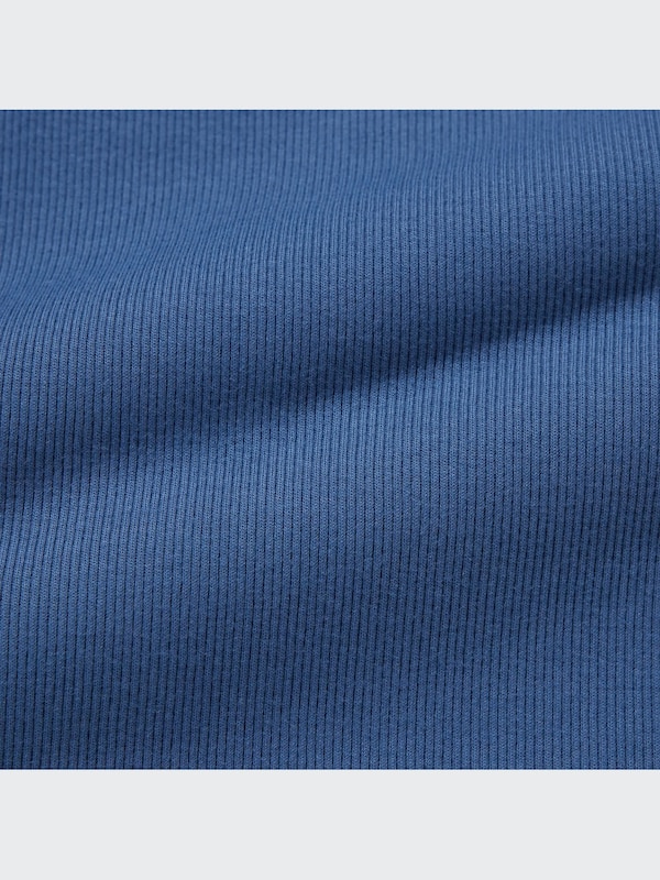 Haut coton dentelle côtelée sans manches