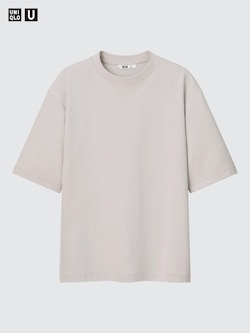 AIRism Cotton Oversized Crew Neck T-Shirt (Half Sleeve)