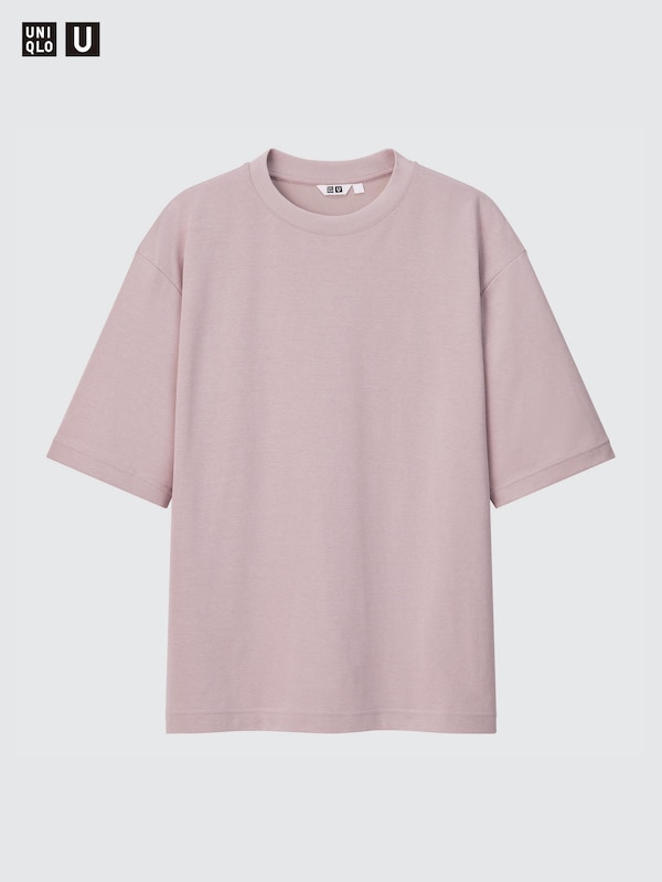 AIRism Cotton Oversized Crew Neck T-Shirt (Half Sleeve)
