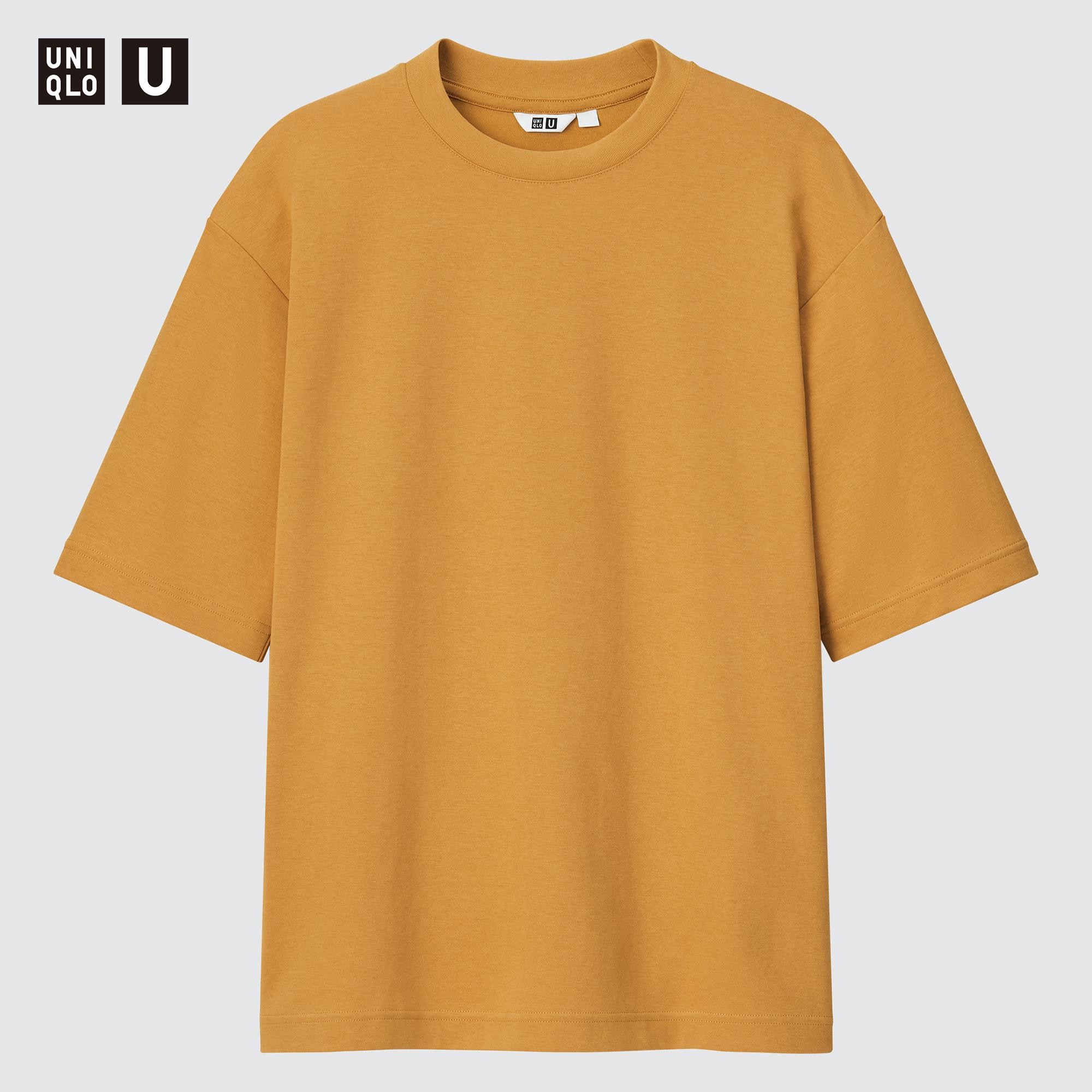 U AIRism Cotton Oversized Neck | US T-Shirt Half-Sleeve UNIQLO Crew