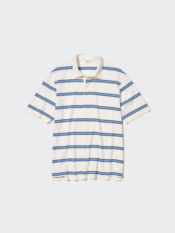 Rugger Striped Short Sleeve Polo Shirt