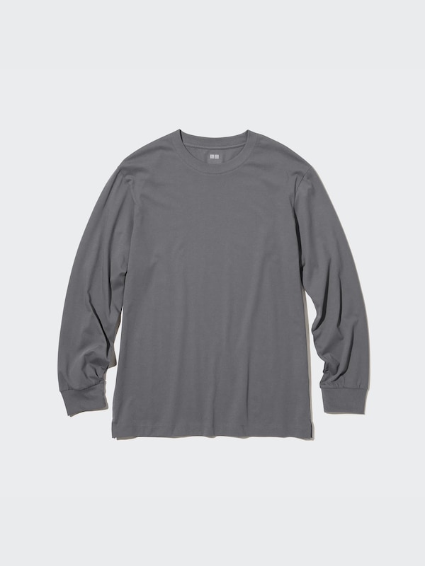 AIRism Cotton UV Protection Crew Neck Long-Sleeve T-Shirt