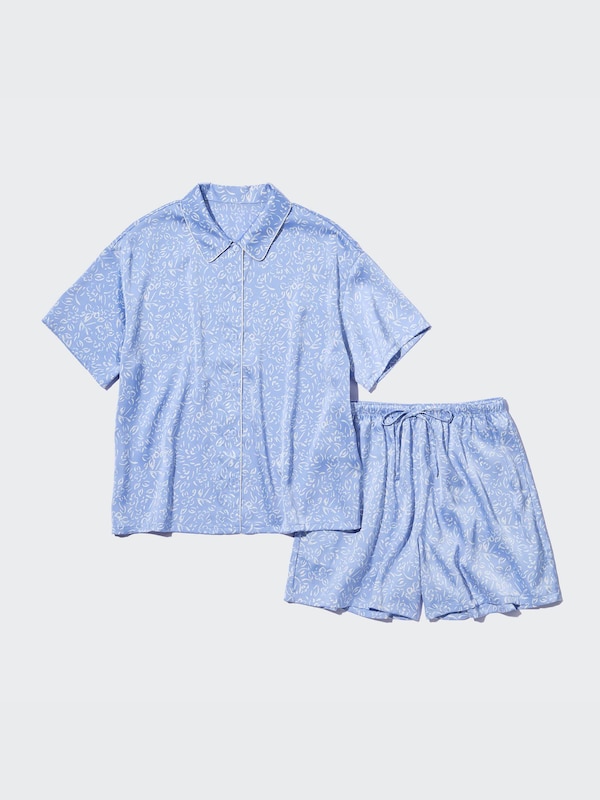 Satin Short-Sleeve Pajamas