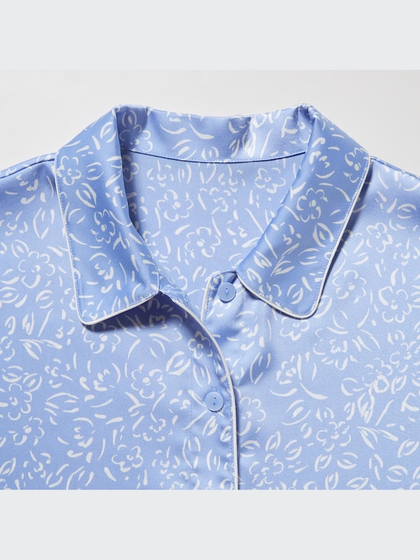 Satin Short-Sleeve Pajamas