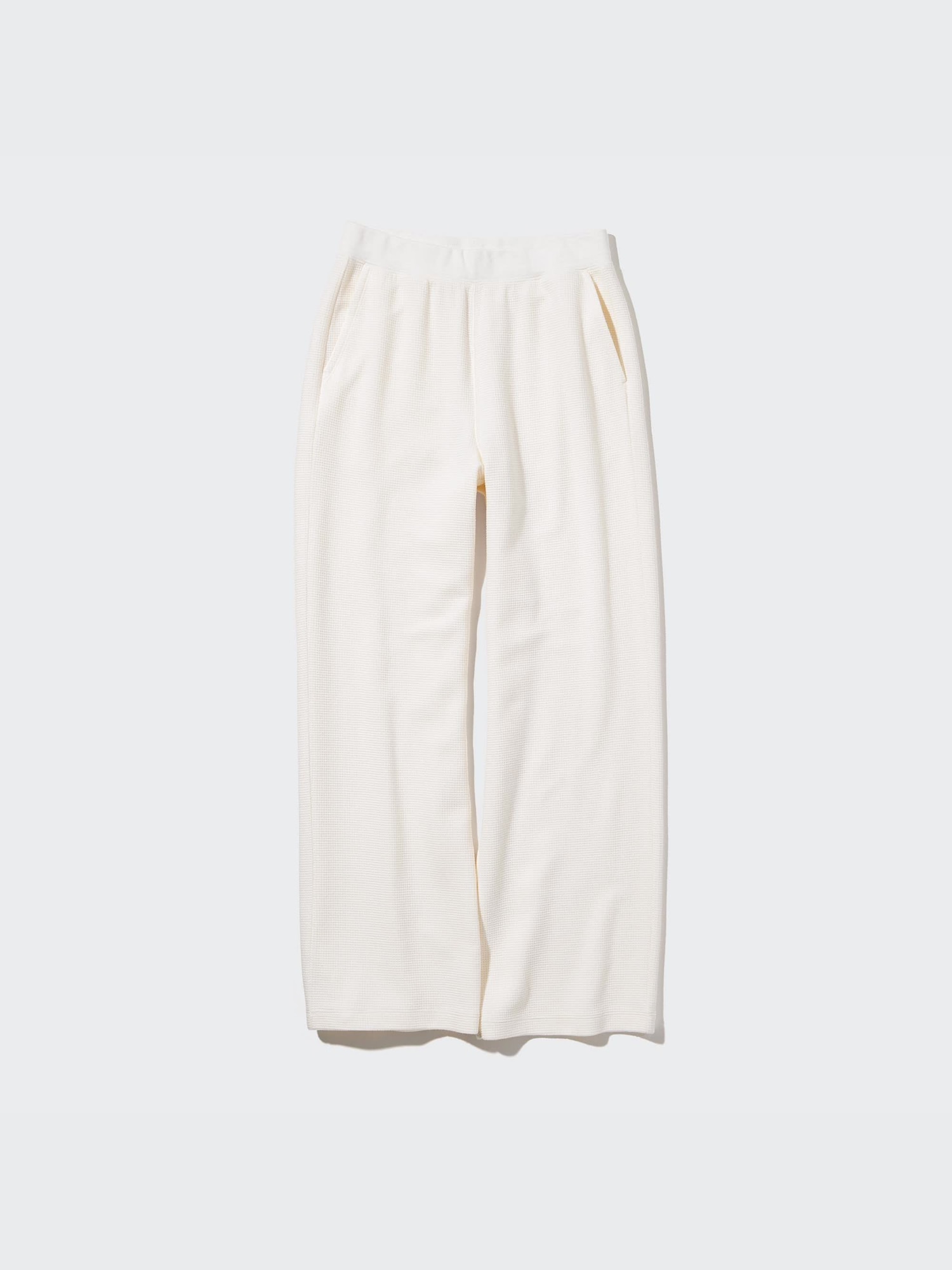 iNZOK】Waffle light check wide pants