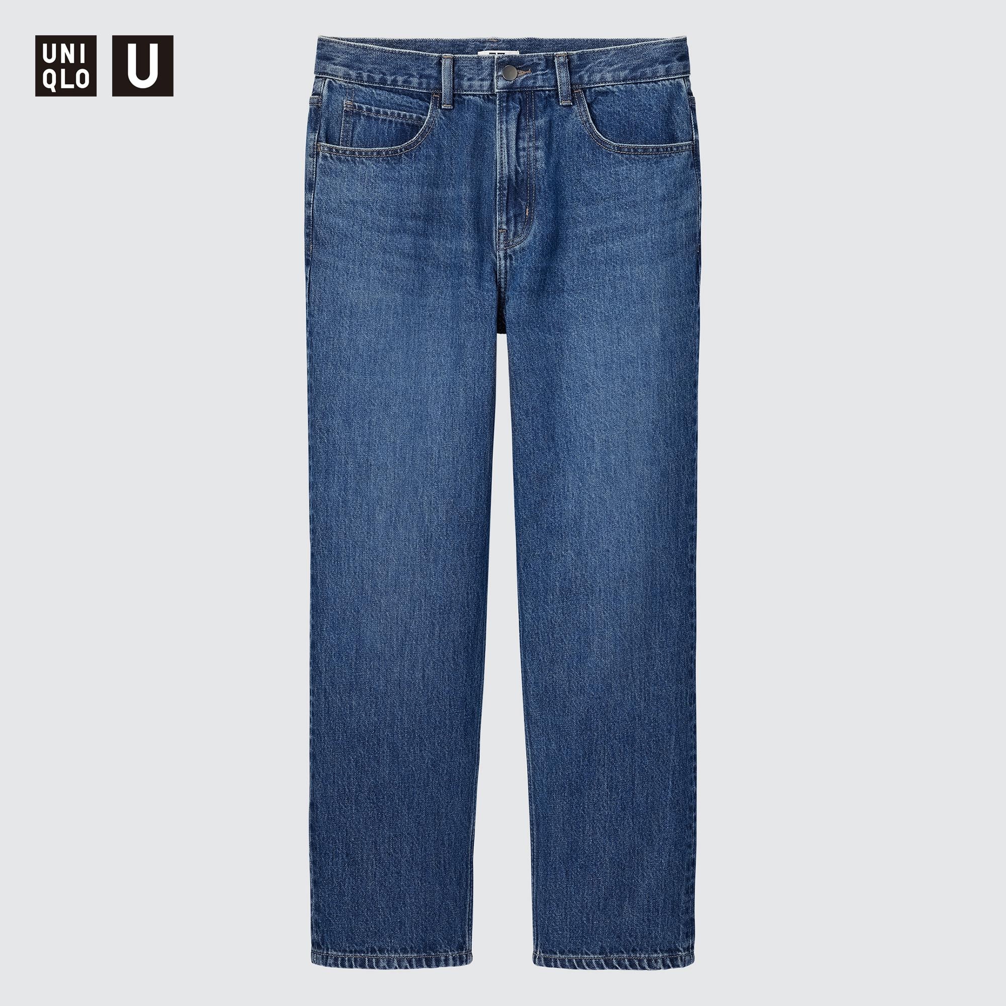 Uniqlo high rise straight best sale ankle jeans