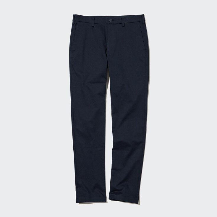 Uniqlo Algodón Pantalón Chino Slim Fit - Azul Marino - 30inch