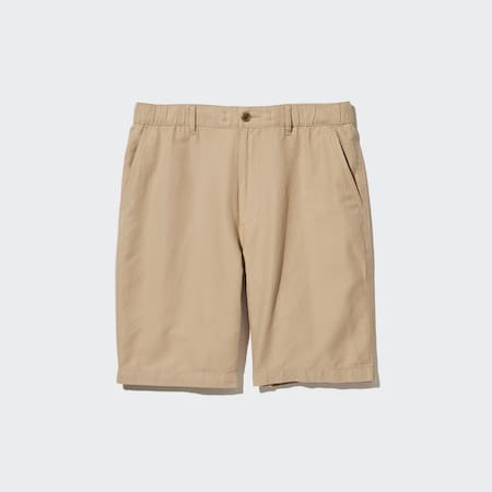 Slim Stretch Linen Blend Shorts - Natural - Slim Stretch Linen Blend Short, Shorts