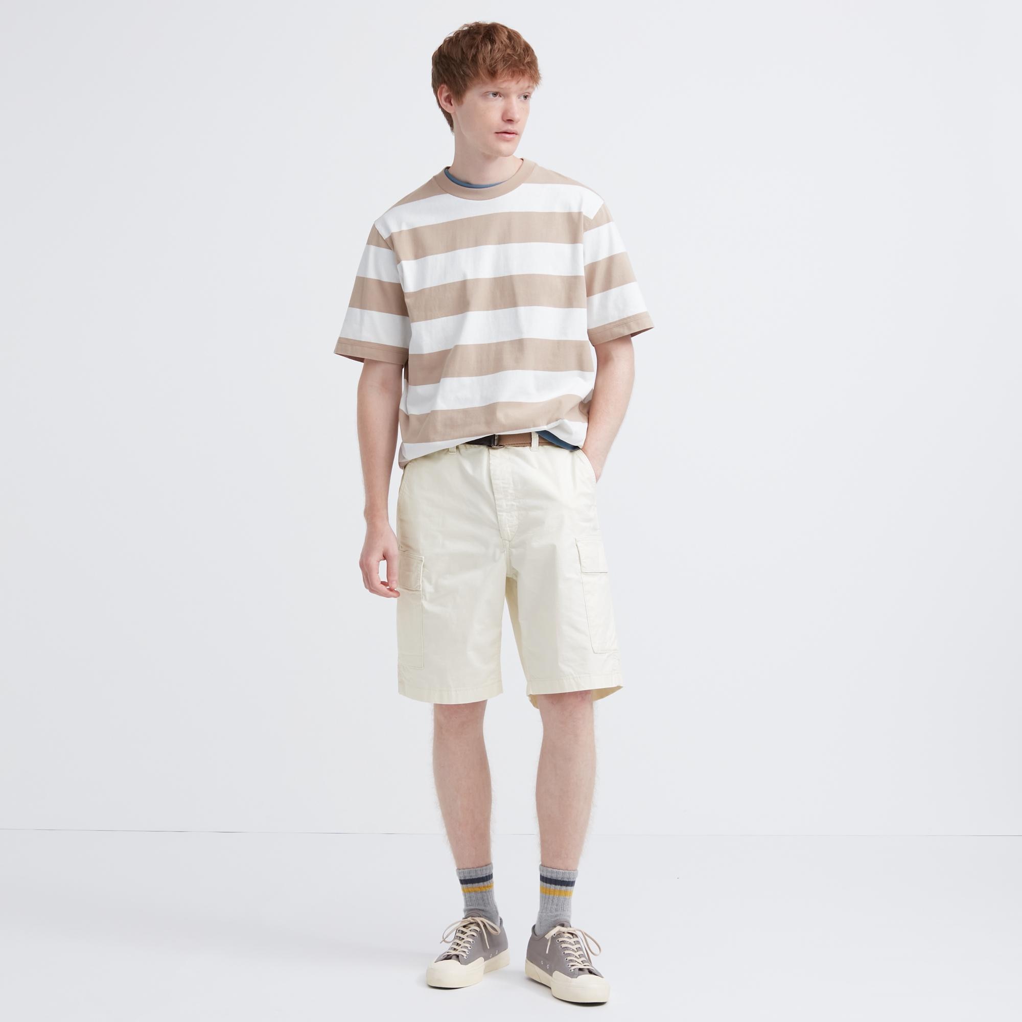 Washed Cotton and Linen-Blend Cargo Shorts