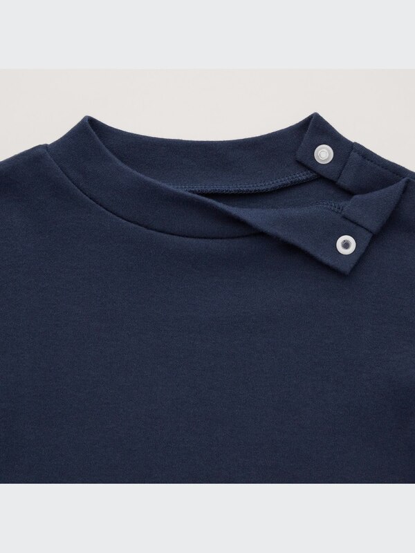 Cotton Mock Neck Long-Sleeve T-Shirt