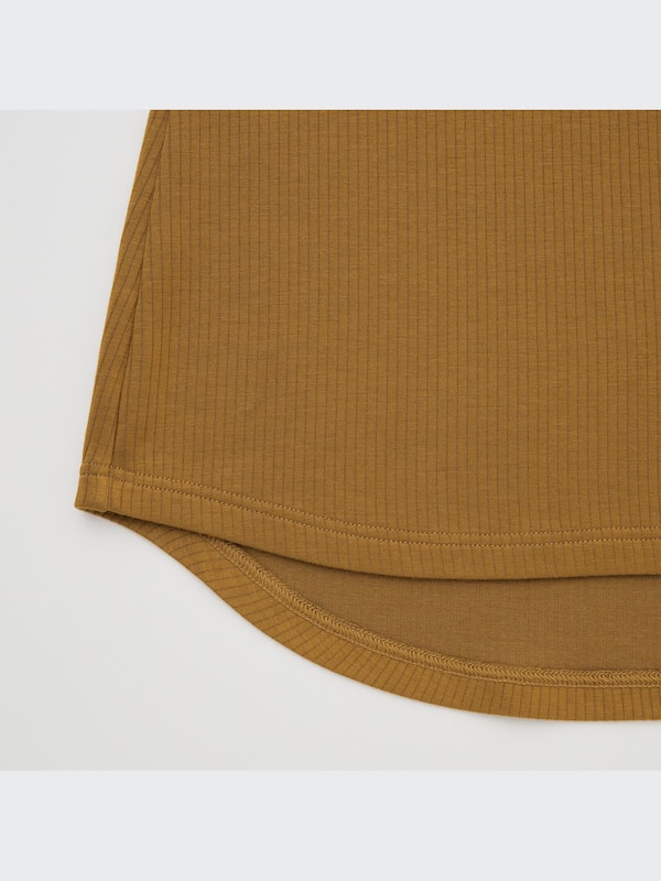 HEATTECH Silk Blend Ribbed Bra T-Shirt (Mame Kurogouchi)
