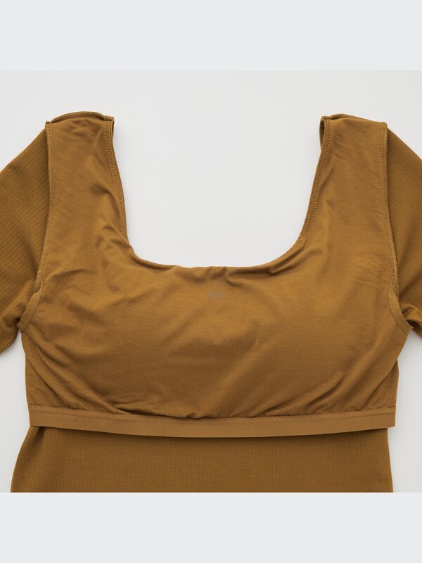 HEATTECH Silk Blend Ribbed Bra T-Shirt (Mame Kurogouchi)