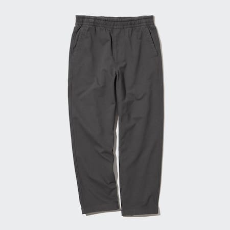 Men Washed Jersey Ankle Length Trousers