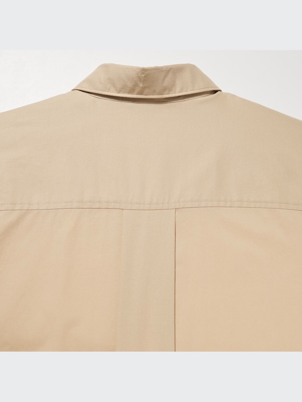 Cotton A-Line Long Sleeved Shirt Dress