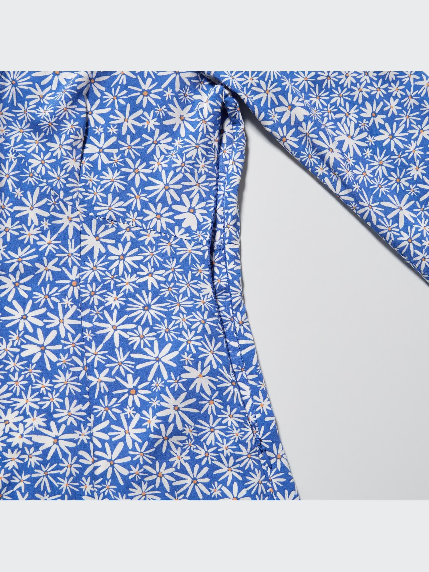 Printed V-Neck Long-Sleeve Mini Dress - thumbnail 6