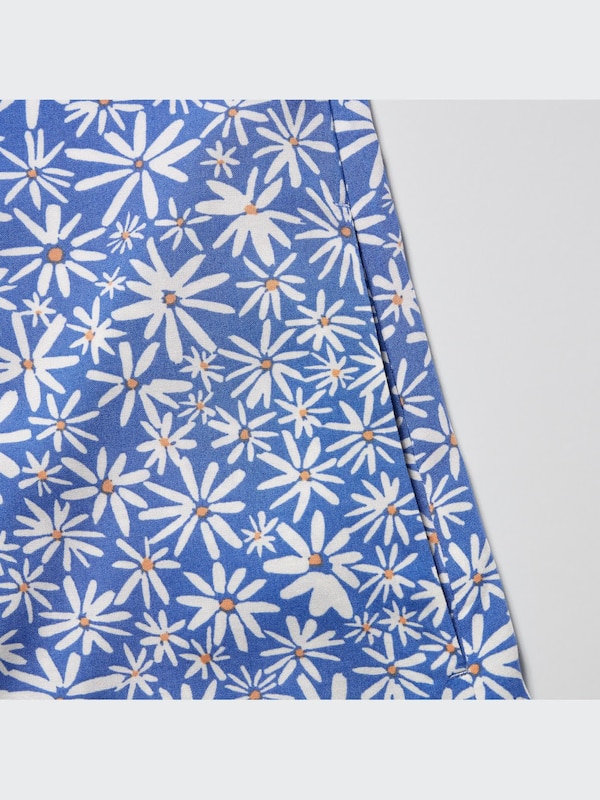 Printed V-Neck Long-Sleeve Mini Dress