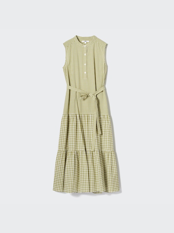 uniqlo slub cotton sleeveless dress Women's SLUB COTTON SLEEVELESS DRESS